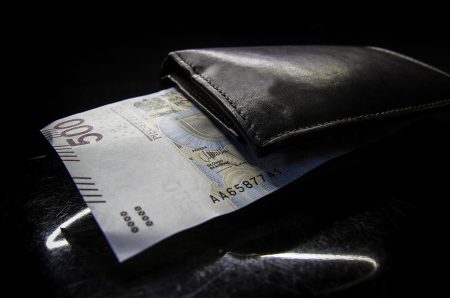 polish, zloty, 500, bills, money, cash, currency, monetary, banknote, business, finances, pln, poland, leather, wallet, black business, black money, black finance, black company