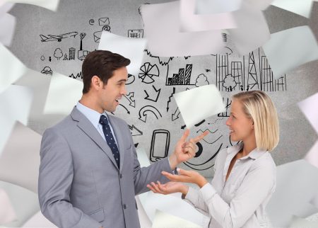 Złożony wizerunek ludzi biznesu, kt&oacute;rzy się spotykają