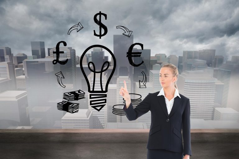 Jakie biznesy można otworzyć za 100 tys. zł – rentowne pomysły, potencjał zysku i zarządzanie finansami Złożony wizerunek młodej blondynki biznesowej kobiety wskazywać