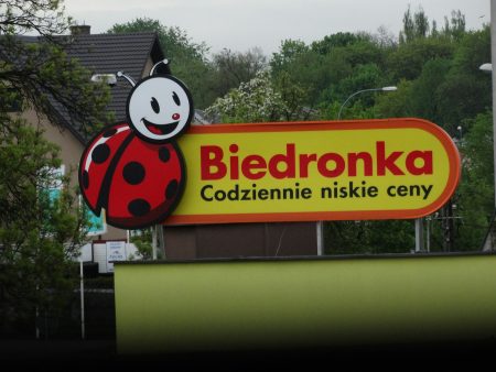 Ile sklepów Biedronka jest w Polsce? Liczba placówek i plany rozwoju a sign with a ladybug painted on it